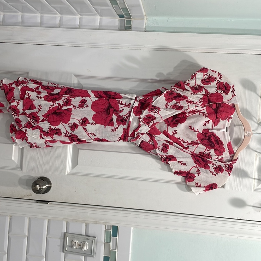 Free People floral wrap dress